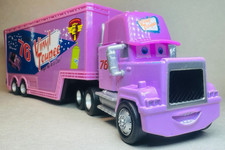 Remolque de vinilo Toupee de Disney Pixar Cars semi #76 taza de pistón diecast de lujo 1:55 FC