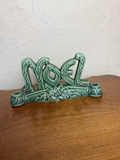 Vintage Christmas Lipper & Mann Ceramic NOEL Candle Holder Holly Berry Japan