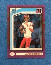 2024 Panini Clearly Donruss Pink Rated Rookie Jayden Daniels #52 (RC) Commanders