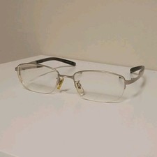 HUGO BOSS HB 11223 TITAN-P Black Silver 1/2 Rim Eyeglass Frames Only VTG Japan