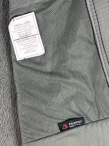 US Military Gen III Polartec Cold Weather Fleece Jacket Green Size Small Long - Bild 4 von 4