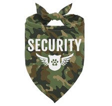 Security Dog Bandana Camouflage Pet Scarf Triangle Funny Accessory C32