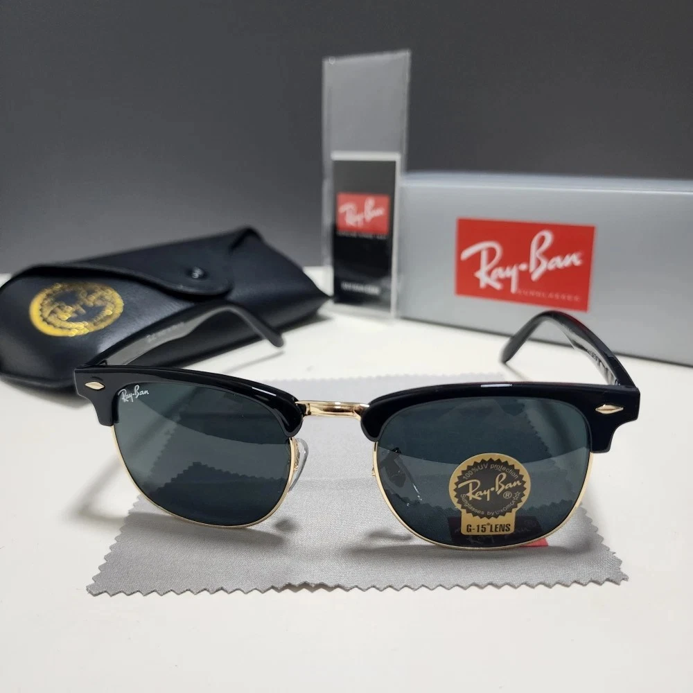 Preços baixos em Ray-Ban Clubmaster Moldura de Plástico Preto