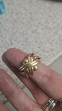Mens Puzzle Ring 6 Band 9 CT Yellow Gold