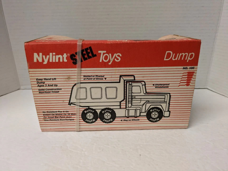 Camión de volteo vintage de metal NYLINT n.º 100 hecho en Corea - nuevo en caja 8" Foto 3 de 4