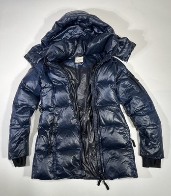 SAM New York Girls Size 14 (fits Women's XS) Navy Blue Down Puffer Winter Coat