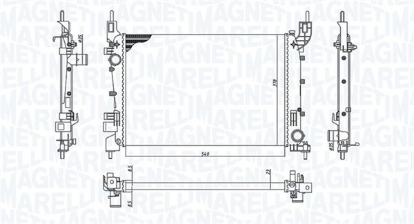 Magneti Marelli MotorküHler WasserküHler 350213200400 FüR Fiat Linea Jet-image