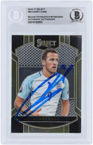 Harry Kane England FA Signed 2016-17 Panini Select #99 Beckett Fanatics Card
