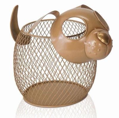 Dog K-Cup Pod Holder Basket Metal Mesh Coffee Storage 25 Pods 8  Tall Cute Decor