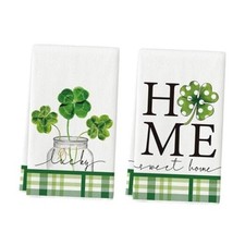 Shamrock Bottle Home St. Patrick's Day Kitchen Towels Dish Towels, 18x26 Inch