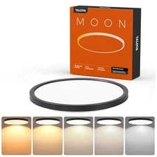  10 Inch Black LED Ceiling Light Fixture Flush Mount, 10Inch-1 Pack Black(5CCT)