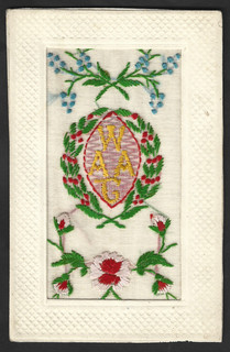 WW1 WOMENS ARMY AUXILIARY CORPS REGIMENT EMBROIDERED SILK POSTCARD MILITARY