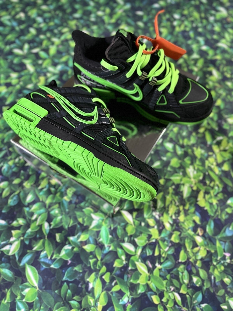 Size 8.5 - Nike Air Rubber Dunk x Off-White Low Green Strike
