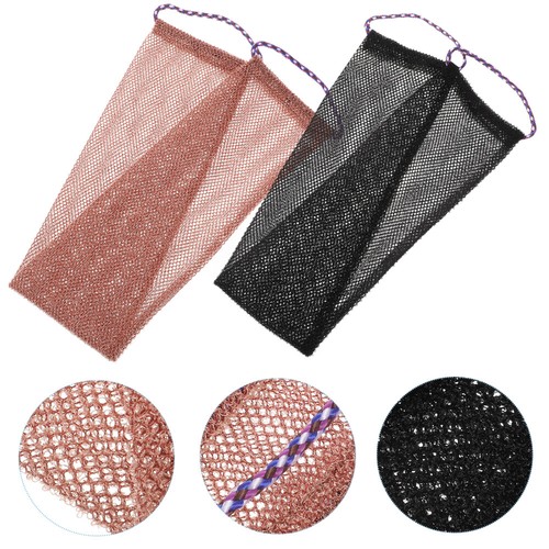 2 Pcs Body Exfoliating Bath Towel African Wash Net Scrubber Cloth - Picture 7 of 12