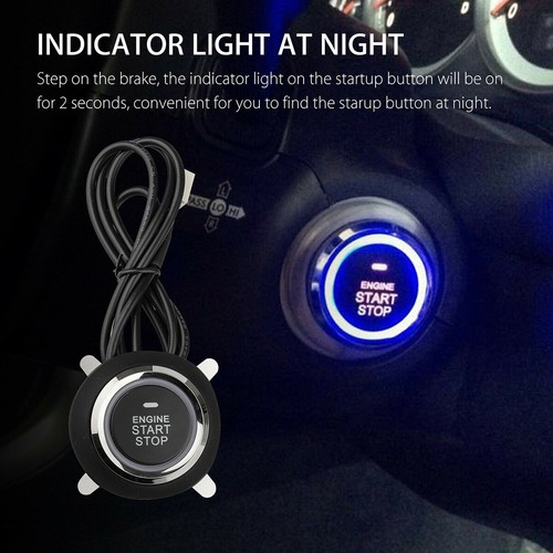 Car Ignition Switch 12V RFID Engine Start Push Button Keyless Entry Starter Kit - Picture 3 of 12