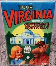 Alf Virginia State 2" x 3" Fridge or Locker MAGNET 80's Television Card