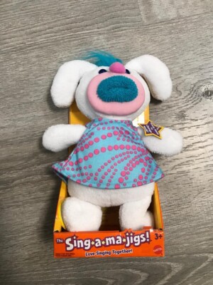 NIP The Sing a Ma Jigs White W/ Turquoise Lips Sing Sing