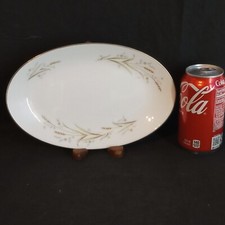 Vtg Japan Fine China Golden Harvest  Oval Relish Tray/Gravy Underplate 9-5/8"