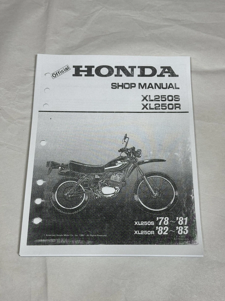 XL250R Motorcycle Repair Manuals & Literature for sale | eBay