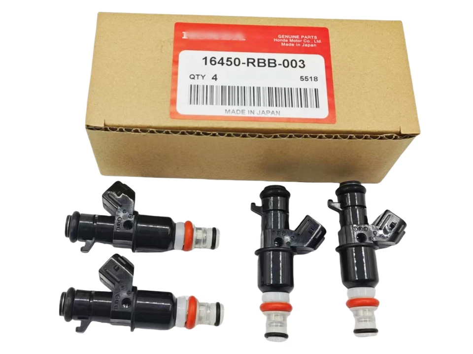 Nuevos inyectores de combustible 4 piezas 16450-RBB-003 para Civic Si RSX TYPE-S CSX 2,0 L TSX 2,4 L Foto 3 de 4