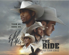 EZEKIEL MITCHELL SIGNED PBR 'THE RIDE' 8x10 PHOTO COA 2 PROFESSIONAL BULL RIDER EZEKIEL MITCHELL SIGNED PBR 'THE RIDE' 8x10 PHOTO COA 2 PROFESSIONAL BULL RIDER