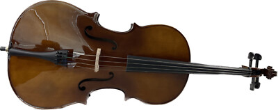 New  4/4 Natural Brown Cello +Bow + Rosin + Cello Bag