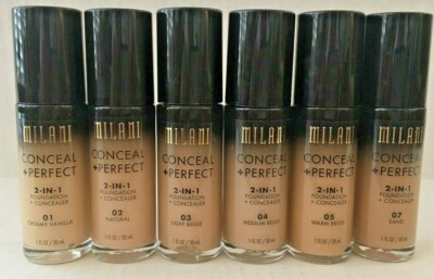 Milani Conceal+Perfect 2-in-1 Foundation+Concealer  choose color