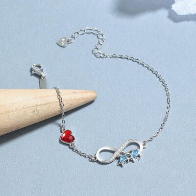 Amazing Ruby Aquamarine Sapphire Heart Infinity Turtle Design