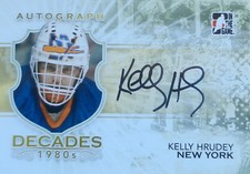 10-11 itg game decades 1980s base kelly hrudey new york islanders autograph auto