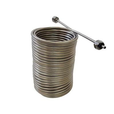 NY Brew Supply Jockey Box Compact Stainless Steel Coil - 3/8'' x 50', Right Hand