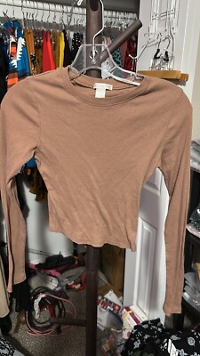 Bozzolo Top Small Crop Long Sleeve Coffee