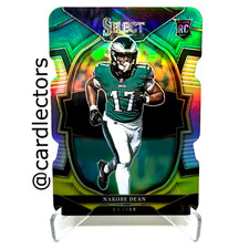 2022 Panini Select NAKOBE DEAN 80 Concourse RC Green Yellow PRIZM Die-Cut EAGLES