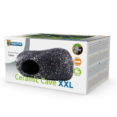 Superfish Ceramik Cave Gr. XXL 18x11x9cm Höhle Deko Stein