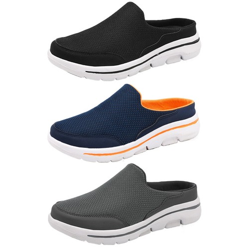 Mens Mules Shoes Lightweight Walking Mules Sneakers Open Back for Indoor Outdoor - Picture 2 of 27