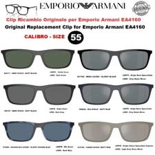 Replacement Sun Clip for Emporio Armani EA4160 Caliber 55 Eyeglasses