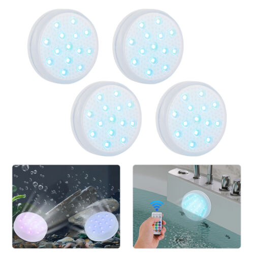 4pcs Pool Light, Submersible LED Pool Light, Pool LED Light with Remote Control