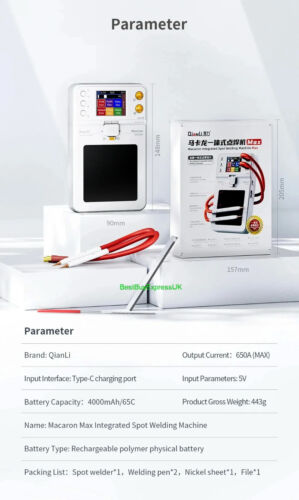 QianLi Macaron Max Portable Spot Welding Machine For iPhone 11-15 Series UK - Picture 11 of 11