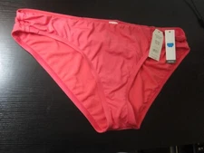 Time and Tru Missy Elevated Separates XL (16-18) Mid Rise Bikini Bottom Coral