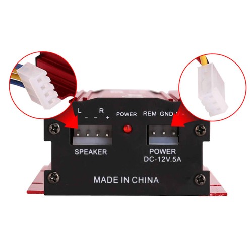 MA-150 Power Amplifier 500W DC9-14V Dual Channel Stereo Audio HiFi Bass Car Home - Picture 7 of 11