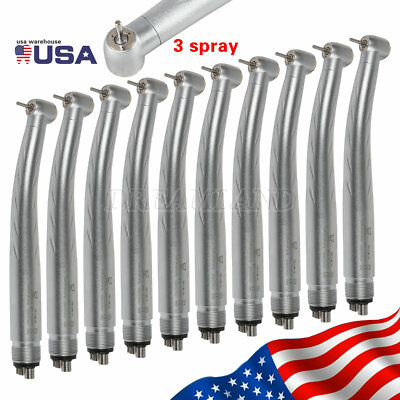 1-10 Dental High Speed Handpiece Fast Drill 3 Way spray 4 Holes air-driven Y3BM