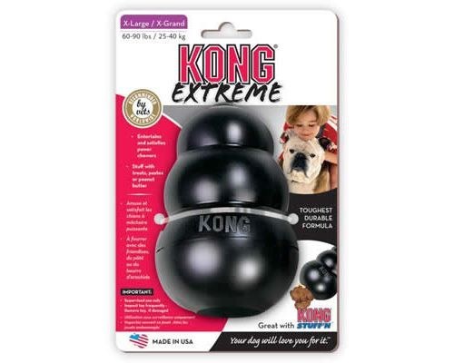 KONG&sup1; EXTREME BLACK Original Rubber Dog toy Chew S/M/L/XL/X