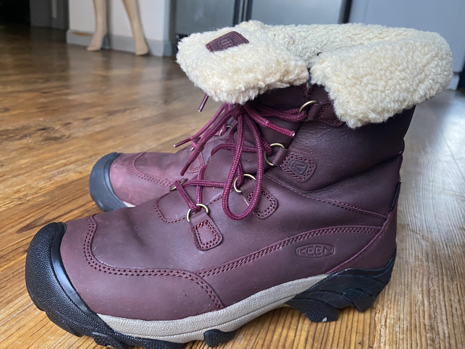 KEEN Stivali Betty Donna Corti Impermeabili Marrone Taglia M 39 5 M