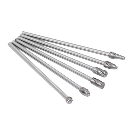 6pcs Carbide Burrs Set Lengthen Tungsten Steel Cylinder Head Porting Grinder New - Picture 11 of 12