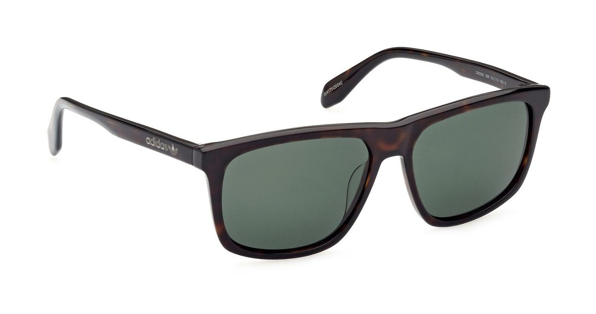 Adidas OR0062 56N Brown Havana Square Plastic Sunglasses