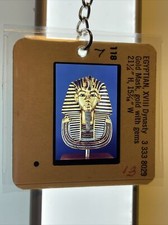 Egyptian Gold Mask 35mm Slide Art KEYCHAIN 527