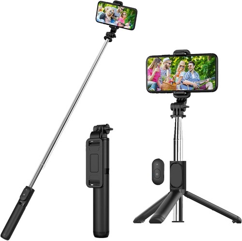 EUCOS 62 inch statief voor telefoon, nieuwste selfie stick statief met afstandsbediening en lichtgewicht telefoonstatief, solidest draagbaar mobiele telefoonstatief, compatibel met iPhone/Android
