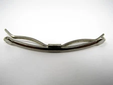 Vintage Collectible Tie Collar Bar: Diamond Shape Tips Silver Tone
