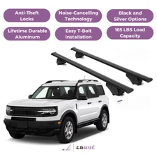 ERKUL Roof Rack Crossbars for Ford Bronco Sport 2021-2026 for Raised Rails-Black