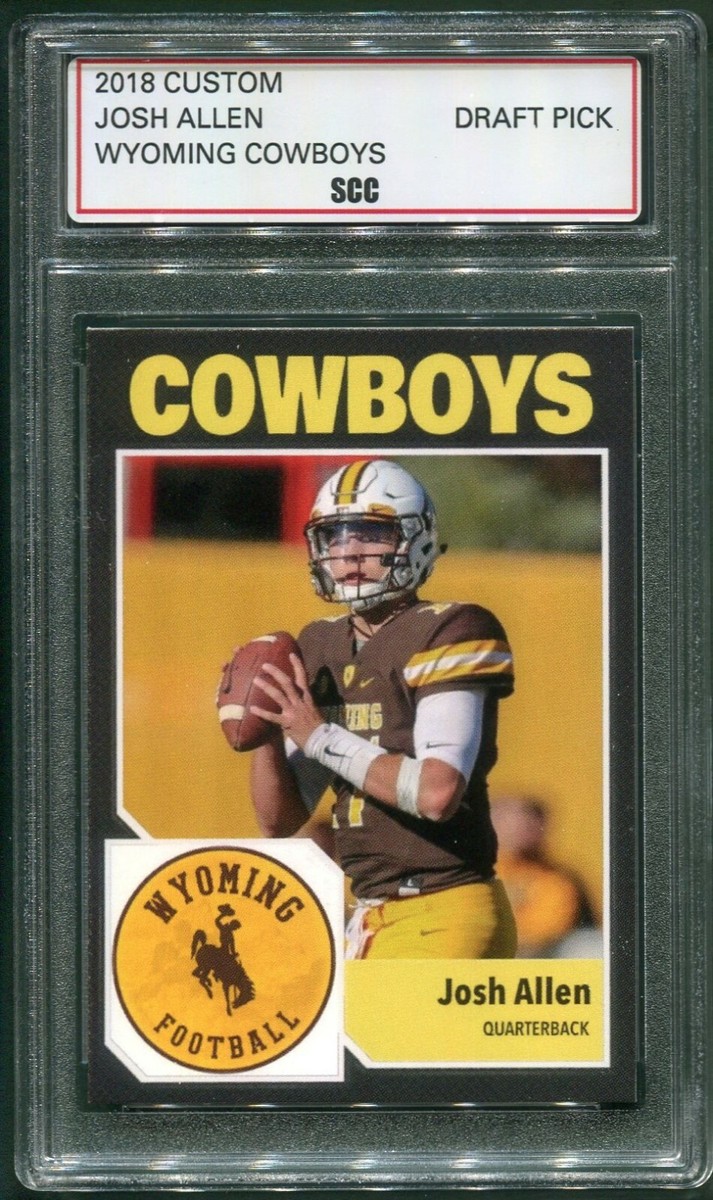 Custom 2018 Josh Allen Univ Of Wyoming Cowboys Draft Pick College