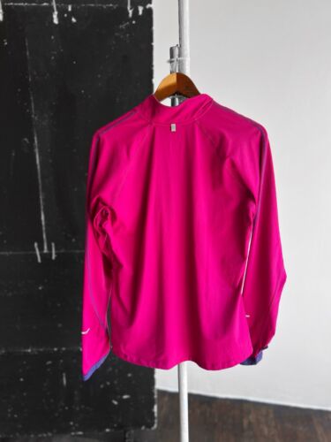 Nike Damen Rosa 1/4 Reißverschluss Langarm Lauf Top Shirt Dri-FIT Sport Größe... - Bild 3 von 7
